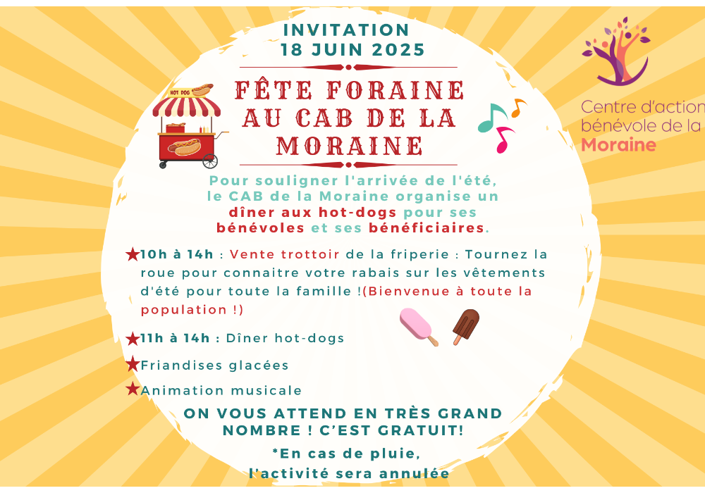 Fête foraine au CAB de la Moraine